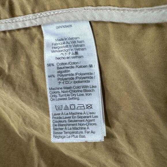 Madewell Trench Coat S Tan Long Sleeve Double Breasted Belted Canvas Rain Flap - Picture 4 of 8